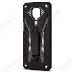For Xiaomi Redmi Note 9S / Redmi Note 9 Pro Case Shockproof Anti-Fingerprint with Ring Bracket Stand PC + TPU Protective Case Non-original