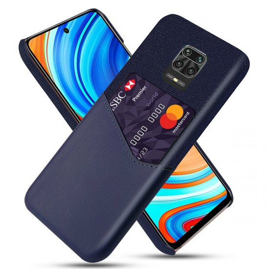 For Xiaomi Redmi Note 9S / Redmi Note 9 Pro Case Luxury PU Leather + Cloth with Card Slot Shockproof Anti-scratch Protective Case Non-original