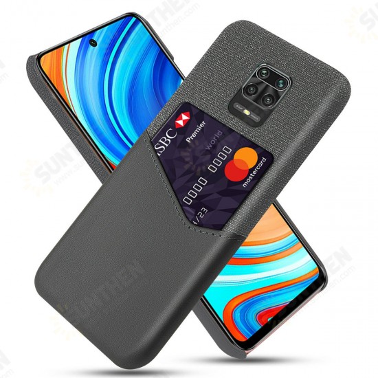 For Xiaomi Redmi Note 9S / Redmi Note 9 Pro Case Luxury PU Leather + Cloth with Card Slot Shockproof Anti-scratch Protective Case Non-original