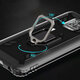 Case Carbon Fiber Pattern Shockproof Anti-fingerprint with 360° Rotation Magnetic Ring Bracket PC Protective Case