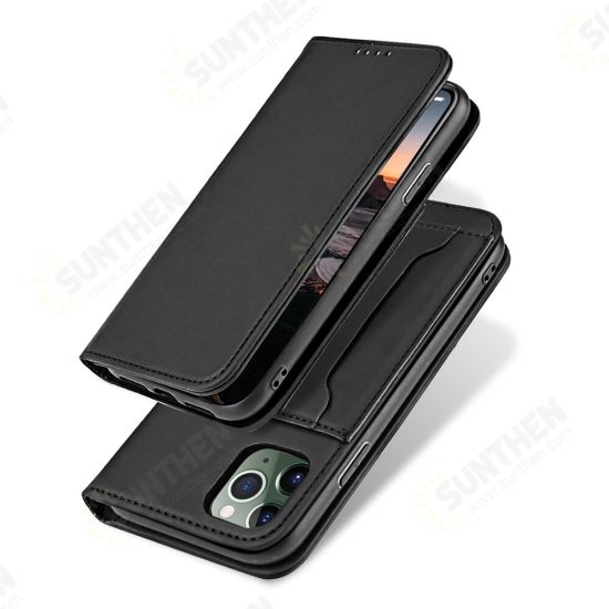 For iPhone 11 Case Business Flip Magnetic with Multi-Card Slots Wallet Shockproof PU Leather Protective Case