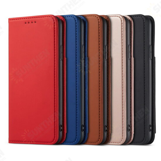 For iPhone 11 Pro Case Business Flip Magnetic with Multi-Card Slots Wallet Shockproof PU Leather Protective Case