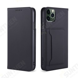 For iPhone 11 Pro Max Case Business Flip Magnetic with Multi-Card Slots Wallet Shockproof PU Leather Protective Case