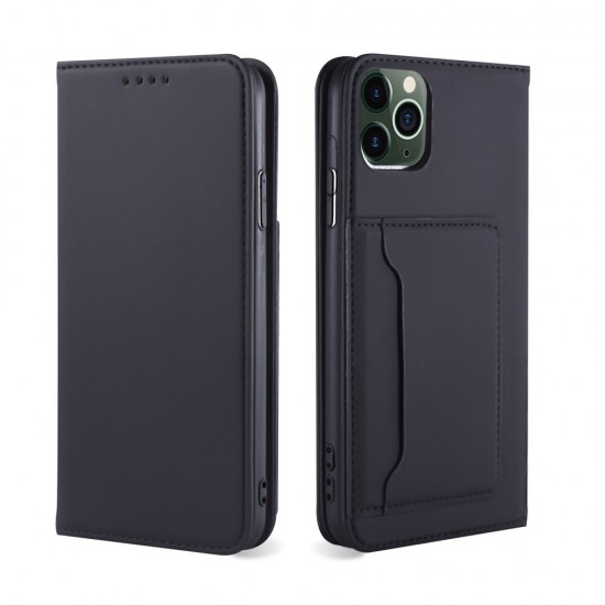 For iPhone 11 Pro Max Case Business Flip Magnetic with Multi-Card Slots Wallet Shockproof PU Leather Protective Case