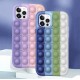 For iPhone 12 / Pro / Pro Max Case Fidget Relieve Stress Silicone Phone Shell Protective Cover Push It Bubble Antistress Toys Adult Children Sensory Toy