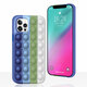 For iPhone 12 / Pro / Pro Max Case Fidget Relieve Stress Silicone Phone Shell Protective Cover Push It Bubble Antistress Toys Adult Children Sensory Toy