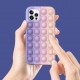 For iPhone 12 / Pro / Pro Max Case Fidget Relieve Stress Silicone Phone Shell Protective Cover Push It Bubble Antistress Toys Adult Children Sensory Toy