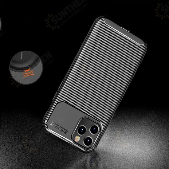 For iPhone 12/ 12 Pro 6.1inch Case Luxury Carbon Fiber Pattern with Lens Protector Shockproof Silicone Protective Case For iPhone 12/ 12 Pro 6.1inch Case Luxury Carbon Fiber Pattern with Lens Protector Shockproof Silicone Protective Case