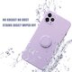 For iPhone 12 6.1 inch Case with Lens Protector Ring Holder Dirtproof Anti-Fingerprint Shockproof Liquid Silicone Protective Case