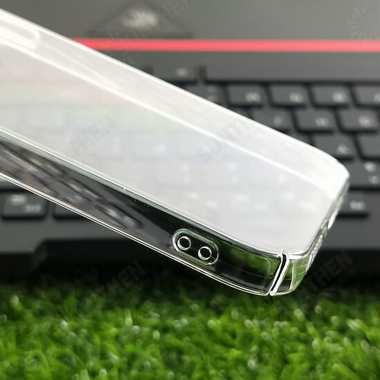 For iPhone 12 6.1inch Case Crystal Transparent Shockproof Non-Yellow Hard PC Protective Case Back Cover
