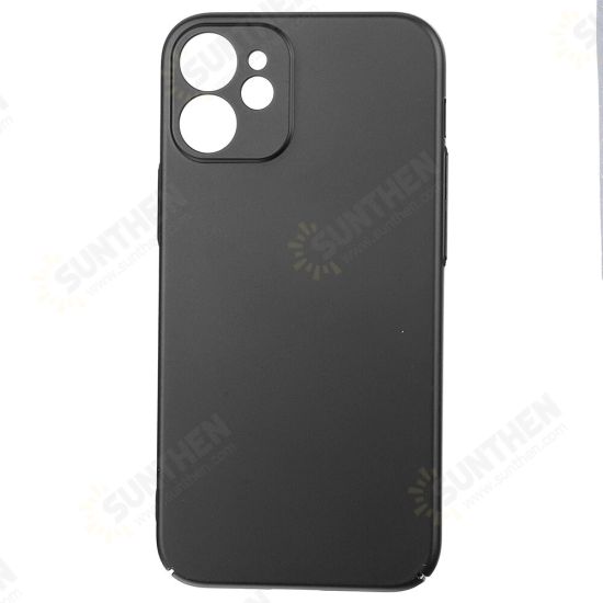 For iPhone 12 Case Silky Smooth Micro-Matte Anti-Fingerprint Ultra-Thin with Lens Protector PC Protective Case