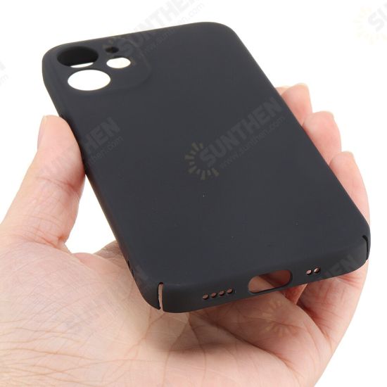 For iPhone 12 Case Silky Smooth Micro-Matte Anti-Fingerprint Ultra-Thin with Lens Protector PC Protective Case
