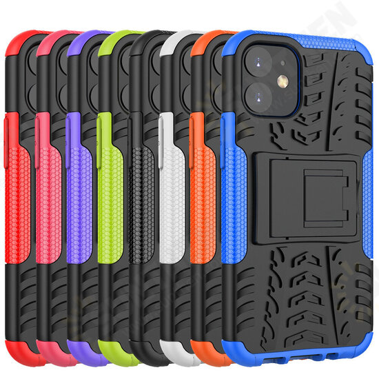 For iPhone 12 Mini 5.4inch Case Shockproof Non-slip with Bracket Stand Protective Case Cover