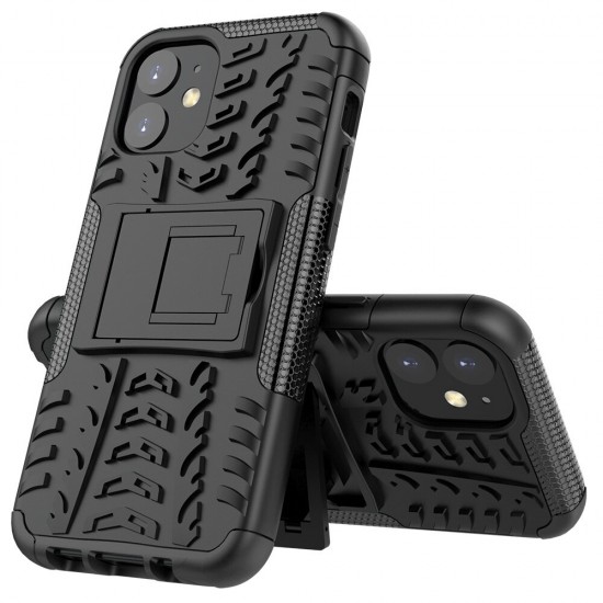For iPhone 12 Mini 5.4inch Case Shockproof Non-slip with Bracket Stand Protective Case Cover