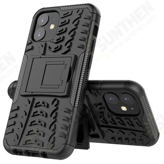 For iPhone 12 Mini 5.4inch Case Shockproof Non-slip with Bracket Stand Protective Case Cover