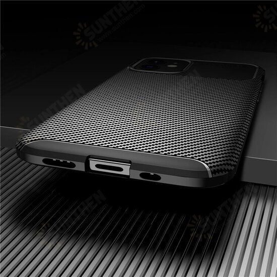 For iPhone 12 Mini 5.4inch Case Luxury Carbon Fiber Pattern with Lens Protector Shockproof Silicone Protective Case For iPhone 12 Mini 5.4inch Case Luxury Carbon Fiber Pattern with Lens Protector Shockproof Silicone Protective Case