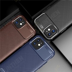 For iPhone 12 Mini 5.4inch Case Luxury Carbon Fiber Pattern with Lens Protector Shockproof Silicone Protective Case For iPhone 12 Mini 5.4inch Case Luxury Carbon Fiber Pattern with Lens Protector Shockproof Silicone Protective Case