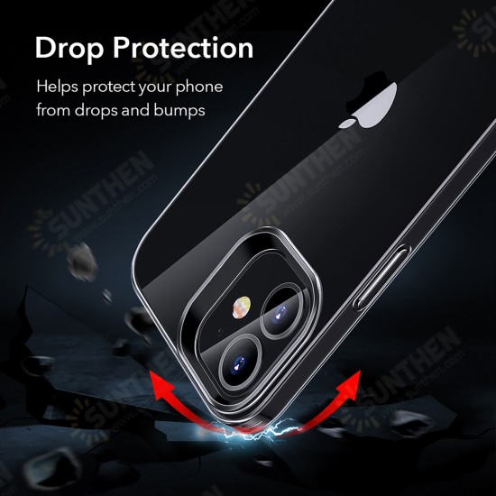 For iPhone 12 Mini Case Crystal Clear Transparent Ultra-Thin Non-Yellow Soft TPU Protective Case Back Cover
