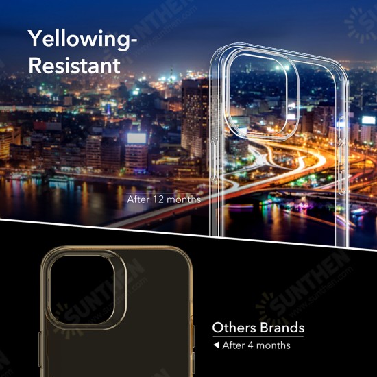For iPhone 12 Mini Case Crystal Clear Transparent Ultra-Thin Non-Yellow Soft TPU Protective Case Back Cover
