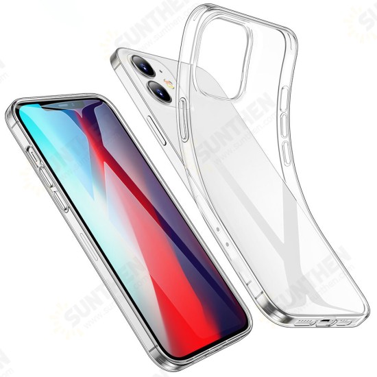 For iPhone 12 Mini Case Crystal Clear Transparent Ultra-Thin Non-Yellow Soft TPU Protective Case Back Cover