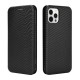 For iPhone 12 Pro / 12 / 12 Mini / 12 Pro Max Case Carbon Fiber Pattern Flip with Card Slot Stand PU Leather Shockproof Full Body Protective Case