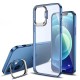 For iPhone 12 / Pro / Pro Max / Mini Case Matte Ultra-Thin Anti-Fingerprint Transparent TPU + PC with Camera Protection Ring Holder Stand Protective Case Back Cover