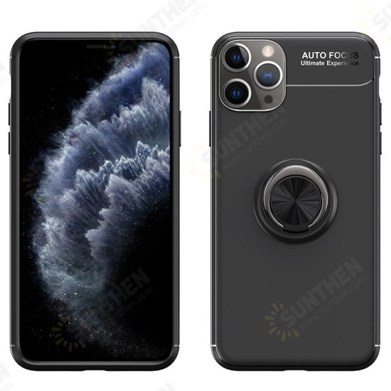 For iPhone 12 Pro / 12 Case 360° Rotating Magnetic Ring Holder Soft Silicone Shockproof Protective Case Back Cover For iPhone 12 Pro / 12 Case 360° Rotating Magnetic Ring Holder Soft Silicone Shockproof Protective Case Back Cover