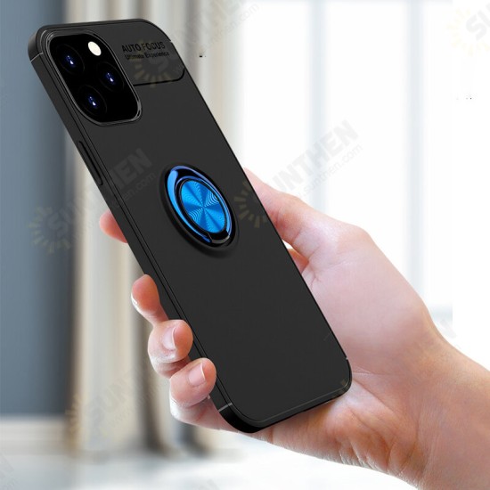 For iPhone 12 Pro / 12 Case 360° Rotating Magnetic Ring Holder Soft Silicone Shockproof Protective Case Back Cover For iPhone 12 Pro / 12 Case 360° Rotating Magnetic Ring Holder Soft Silicone Shockproof Protective Case Back Cover
