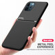 For iPhone 12 Pro / 12 Case Magnetic Leather Texture Non-Slip TPU Shockproof Protective Case Back Cover