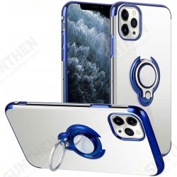 For iPhone 12 Pro / 12 Case Plating Transparent with Ring Holder Shockproof Soft TPU Protective Case Back Cover For iPhone 12 Pro / 12 Case Plating Transparent with Ring Holder Shockproof Soft TPU Protective Case Back Cover