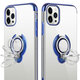 For iPhone 12 Pro / 12 Case Plating Transparent with Ring Holder Shockproof Soft TPU Protective Case Back Cover For iPhone 12 Pro / 12 Case Plating Transparent with Ring Holder Shockproof Soft TPU Protective Case Back Cover
