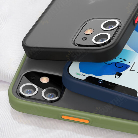 For iPhone 12 Pro / 12 Case Shockproof Anti-Fingerprint Matte Translucent Hard PC & Soft TPU Edge Protective Case For iPhone 12 Pro / 12 Case Shockproof Anti-Fingerprint Matte Translucent Hard PC & Soft TPU Edge Protective Case