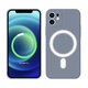 For iPhone 12 Pro 6.1inch Liquid Silicone Case Magnetic Anti-Fingerprint Shockproof Support Wireless Charging Protective Back Cover