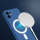 For iPhone 12 Pro 6.1inch Liquid Silicone Case Magnetic Anti-Fingerprint Shockproof Support Wireless Charging Protective Back Cover