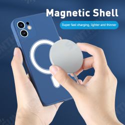 For iPhone 12 Pro 6.1inch Liquid Silicone Case Magnetic Anti-Fingerprint Shockproof Support Wireless Charging Protective Back Cover For iPhone 12 Pro 6.1inch Liquid Silicone Case Magnetic Anti-Fingerprint Shockproof Support Wireless Charging Protective Back Cover