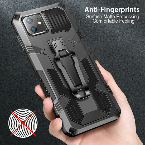 For iPhone 12 Pro Max / 12 / 12 Mini / 12 Pro Case Dual-Layer Rugged Magnetic with Belt Clip Stand Non-Slip Anti-Fingerprint Shockproof Protective Case For iPhone 12 Pro Max / 12 / 12 Mini / 12 Pro Case Dual-Layer Rugged Magnetic with Belt Clip Stand Non-Slip Anti-Fingerprint Shockproof Protective Case