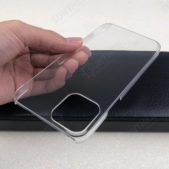 For iPhone 12 Pro Max 6.7inch Clear Transparent Shockproof Hard PC Back Protective Case Cover