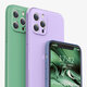 For iPhone 12 Pro Max Case Smooth Shockproof with Lens Protector Soft Liquid Silicone Rubber Back Cover Protective Case