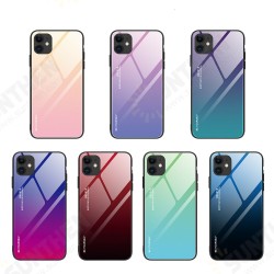 For iPhone 12/ for iPhone 12 Pro 6.1 inch Case Gradient Color Tempered Glass Shockproof Scratch Resistant Protective Case For iPhone 12/ for iPhone 12 Pro 6.1 inch Case Gradient Color Tempered Glass Shockproof Scratch Resistant Protective Case