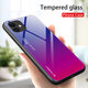 For iPhone 12/ for iPhone 12 Pro 6.1 inch Case Gradient Color Tempered Glass Shockproof Scratch Resistant Protective Case