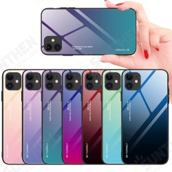 For iPhone 12/ for iPhone 12 Pro 6.1 inch Case Gradient Color Tempered Glass Shockproof Scratch Resistant Protective Case For iPhone 12/ for iPhone 12 Pro 6.1 inch Case Gradient Color Tempered Glass Shockproof Scratch Resistant Protective Case