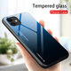 For iPhone 12/ for iPhone 12 Pro 6.1 inch Case Gradient Color Tempered Glass Shockproof Scratch Resistant Protective Case