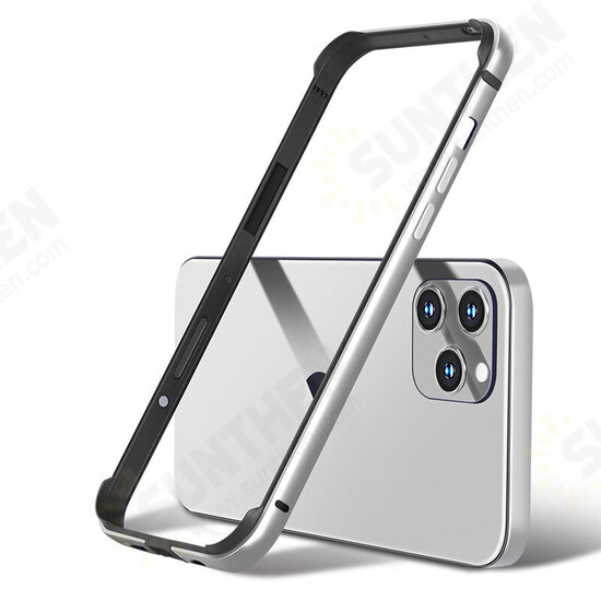 For iPhone 12/iPhone 12 Pro 6.1inch Case Aluminum Frame Metal Bumper Hard Shockproof Protective Case Cover