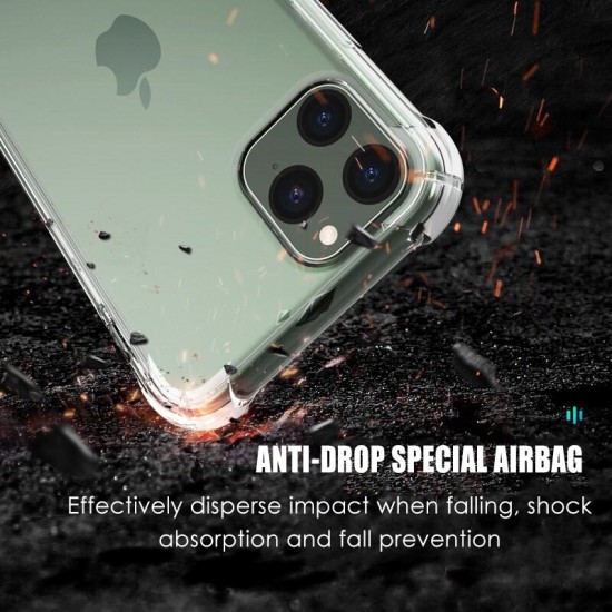 with Air Bag Shockproof Transparent Non-Yellow Soft TPU Protective Case for iPhone 12 Pro / 12 6.1 inch