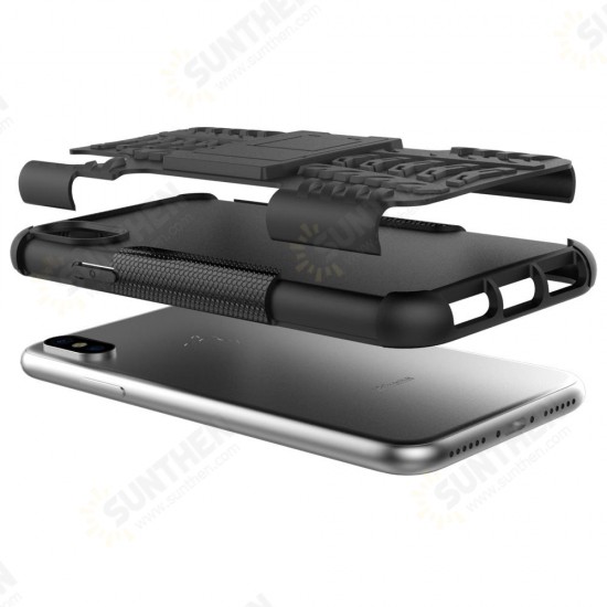 2 in 1 Kickstand TPU + PC Hybrid Case Caver for iPhone X