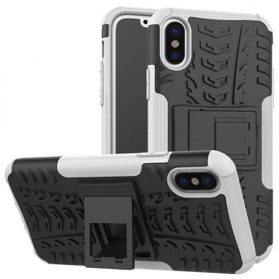 2 in 1 Kickstand TPU + PC Hybrid Case Caver for iPhone X