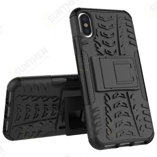 2 in 1 Kickstand TPU + PC Hybrid Case Caver for iPhone X