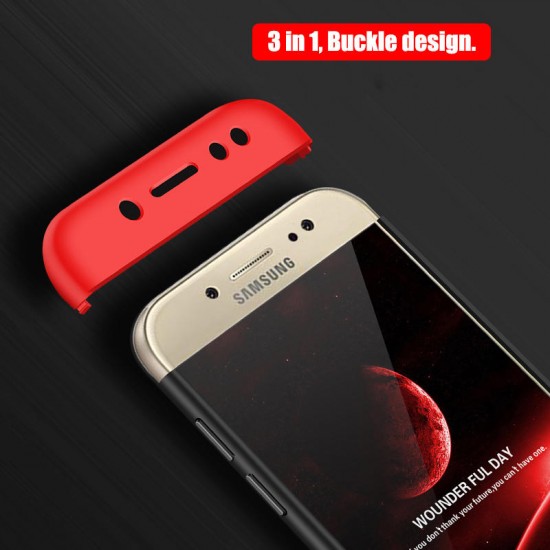 3 in 1 Double Dip 360° Full Protection Hard PC Case for Samsung Galaxy J3 J5 J7 2017