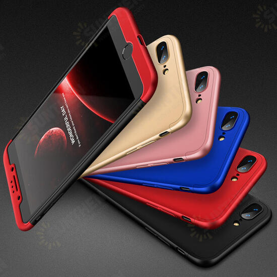 3 in 1 Double Dip 360° Full Protection PC Case for iPhone 7/8 7Plus/8Plus