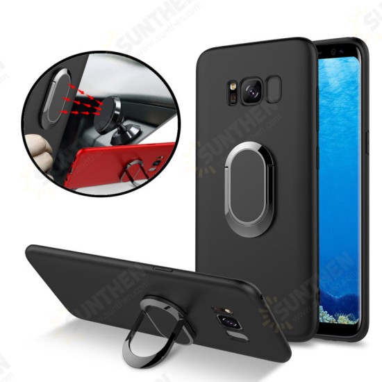 360° Adjustable Metal Ring Kickstand Magnetic Soft TPU Case for Samsung Galaxy S8